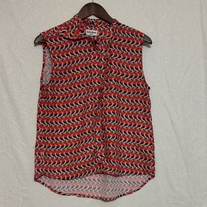 Anthropologie-style orange and gray bunny print. Size small.